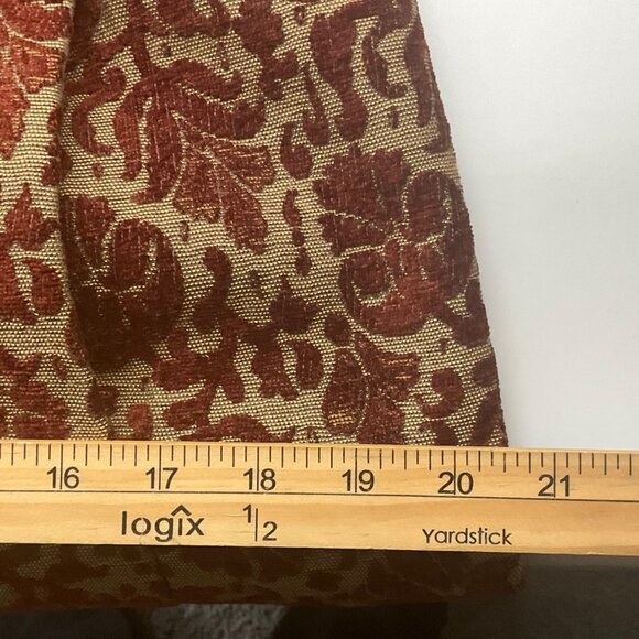 VTG Moda International Y2K Coat Orange Brown Brocade Tapestry Velvet Burnout - Picture 12 of 16